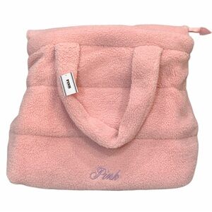 Victoria’s Secret Pink Cozy Plush Tote Bag | Sherpa Fleece | NWT